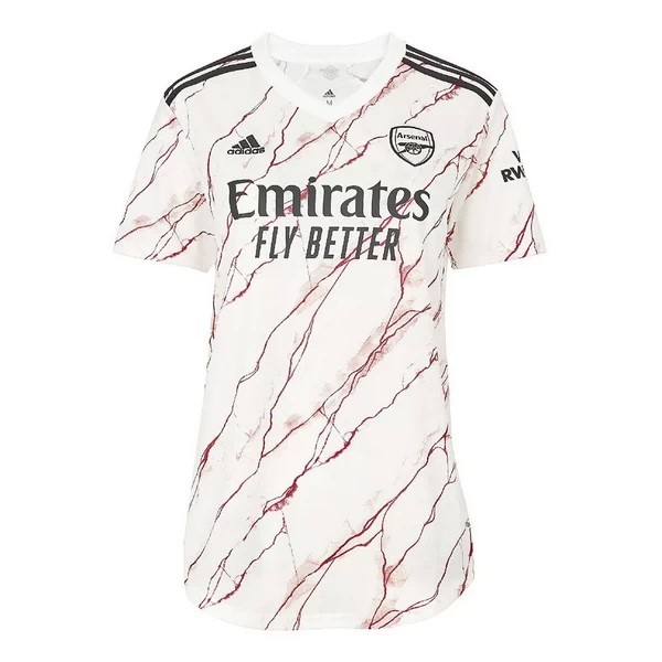 Camiseta Arsenal Replica Segunda Ropa Mujer 2020/21 Blanco